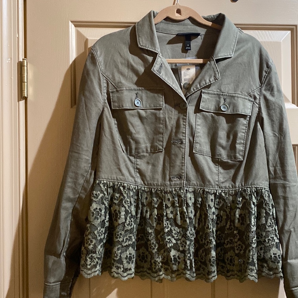 NWT Jacket with lace trim 14